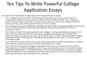     Examples of College Essays