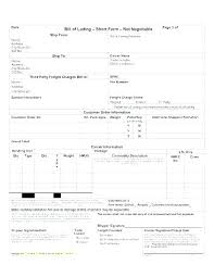 Shipping Bill Of Lading Template Ocean Word Format