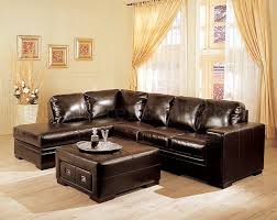 dark brown bycast leather sectional