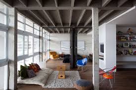 polished concrete apartment in brazil