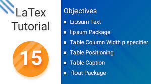 tables lipsum package float package