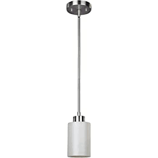 Amazon Com It S Exciting Lighting Iel 5778 Glass Pendant Nickel Ir Led Light With Brushed Nickel And Frosted Glass Shade Battery Operated With 24 Included Leds Home Kitchen