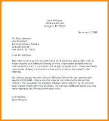 Business Contract Cancellation Letter Letter To Discontinue Service