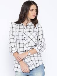 only black white checked shirt