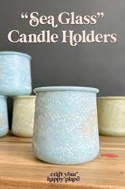 Diy Faux Sea Glass Candle Holder