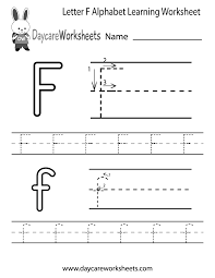 Worksheets for teaching the letter a. Free Letter F Alphabet Learning Worksheet For Preschool