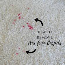 how to clean wax from carpets my