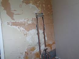 shower pipes in wall which will