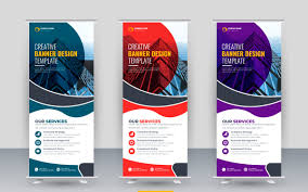 roll up banner and pull up banner design