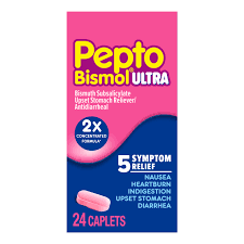 Bismuth subsalicylate, also known as pepto bismol, hasn't officially been declared dangerous while pregnant, though some research suggests that . Pepto Bismol Ultra Caplets 5 Symptom Upset Stomach Relief 24 Ct Walmart Com Walmart Com