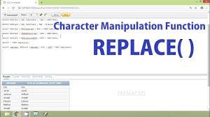 character manition function replace