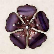 Shimmering Gem Purple Flower Wall Art