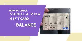 vanilla visa gift card balance