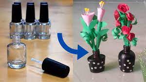 nail polish bottle flower vases