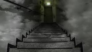 gray concrete stair stairs horror