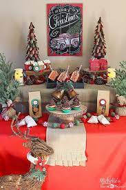 easy rustic christmas party decor and