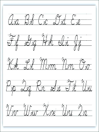 Kids Cursive Handwriting Worksheets A Z Org 7 Free Printable