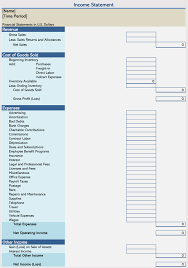 Income Statement Template Microsoft Personal Expense