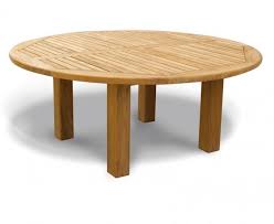 Solid Wood Round Patio Dining Table