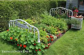 Real Bed Frame Into A Flower Garden Bed