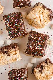 chocolate covered rice krispie treats