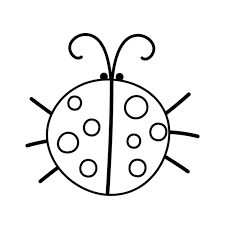 Vector Black And White Ladybug Icon