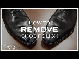 remove shoe polish from leather shoes
