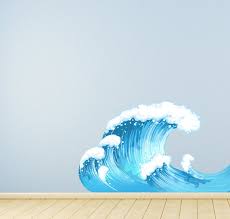 Ocean Wave Wall Decal Surfing Theme