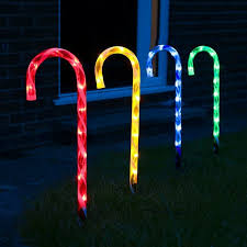 candy cane stake lights