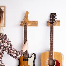 Wall Mounted Solid Oak Guitar And