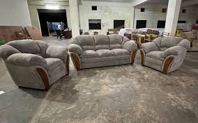 grey 5 seater sofa set 3 1 1 fabric at