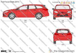 ford focus estate vector drawing
