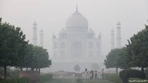 why the taj mahal is changing colour
