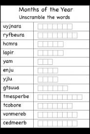 Spelling Months Of The Year Free Printable Worksheets