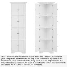 angel sar white tall corner cabinet