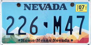 nevada license plate lookup nv