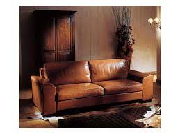 two seater leather sofa upholstered in