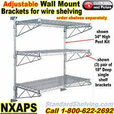 Adjustable Wall Mount For Wire Shelving