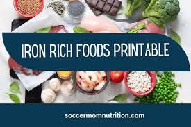 printable iron rich food list boost