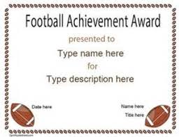 Free Printable Football Certificate Templates Bing Images