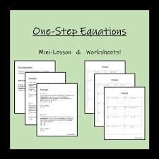 one step equations includes the