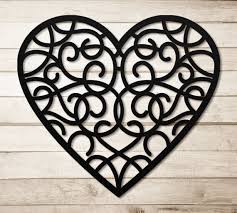 Heart With Swirl Pattern Bedroom Decor