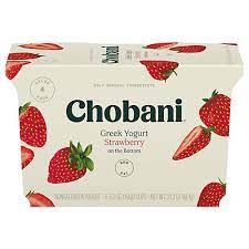 chobani non fat strawberry on the