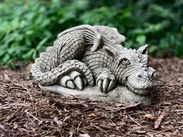 Cute Concrete Dragon Statue Cement
