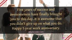 These are the years when january 1 falls o. 20 Happy 5 Year Work Anniversary Wishes Wish Insider