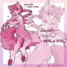 Pink Femboy Furry adoptable (Art by me) Info in comments! : r/furryadopts