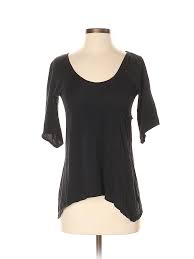 Details About Fluxus For A Pea In The Pod Women Black Short Sleeve Top S