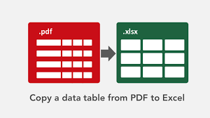 how to copy table from pdf to excel