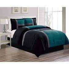 3 piece twin size bedding teal blue