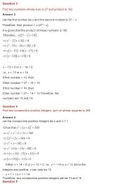 Quadratic Equations Exercise 4 2
